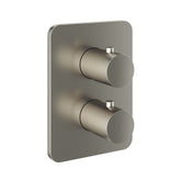 Hotbath Gal GL009EXT afbouwdeel - inbouw thermostaat met 2-weg stop-omstel - Geborsteld Nikkel